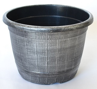 Barrel planter 27cm Silver Planters Collection > - Harriet Collection