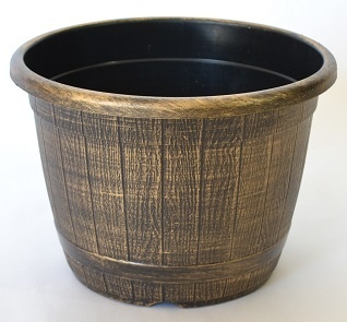 Barrel planter 27cm Bronze Planters Collection > - Harriet Collection
