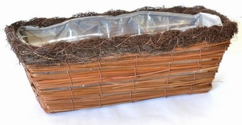 Wicker 40cm Trough Planters Collection > - Wicker Collection