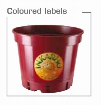 Coloured Lables Personalised Pots