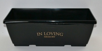 Black 40cm Trough (In Loving Memory) Planters Collection > - Black Collection