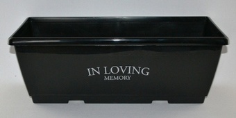 Black 40cm Trough (In Loving Memory) Planters Collection > - Black Collection